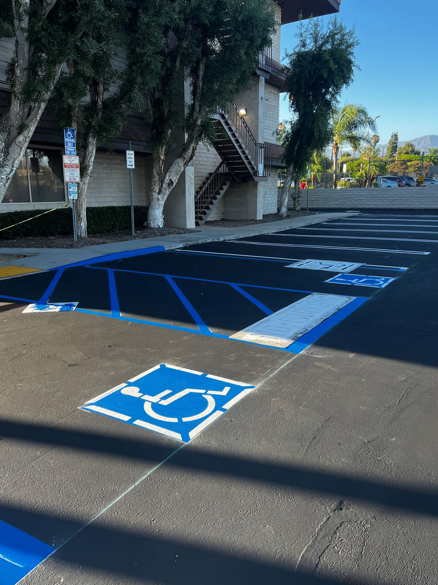 ADA accessible parking zone