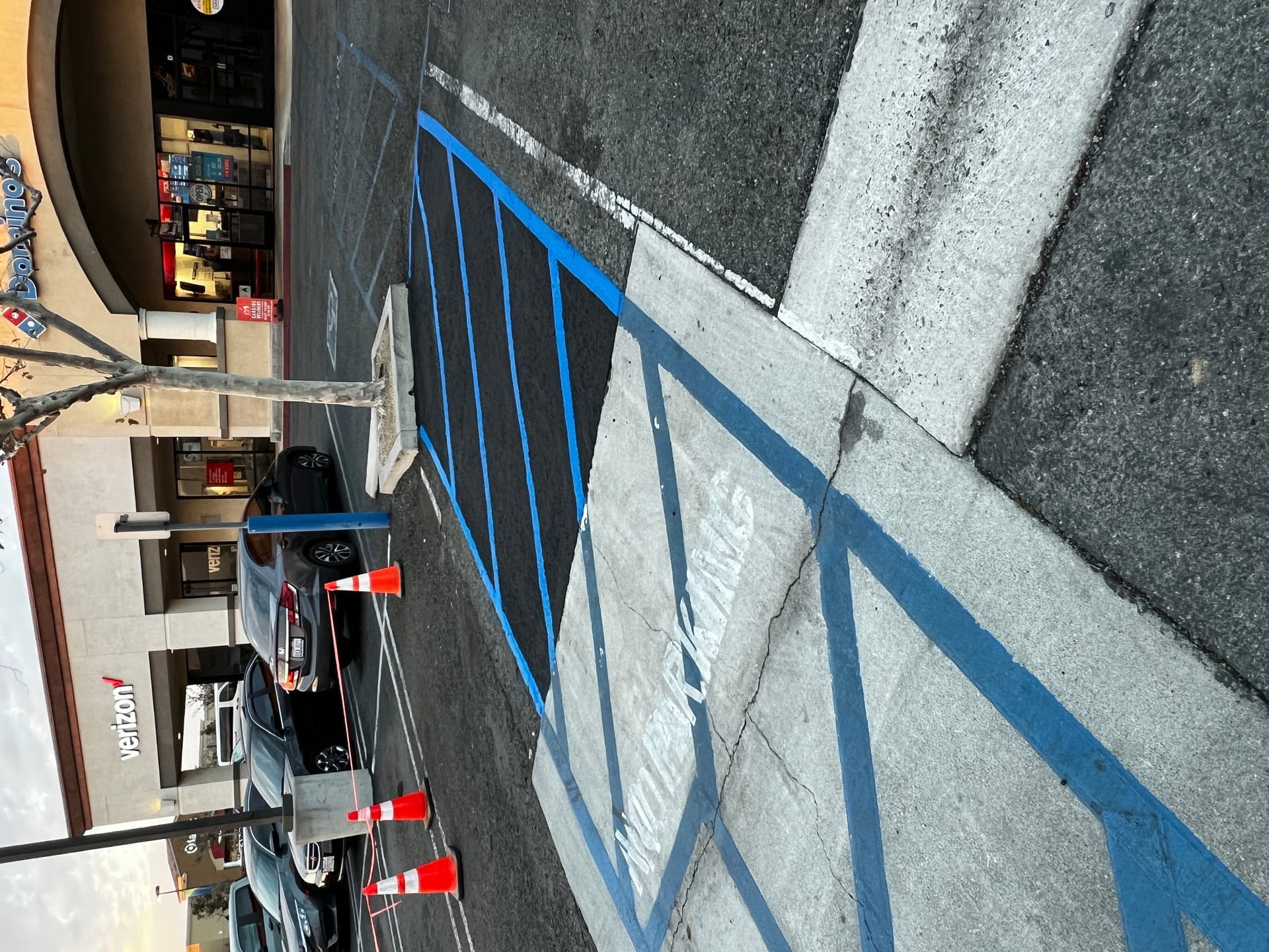 ADA compliant parking layout