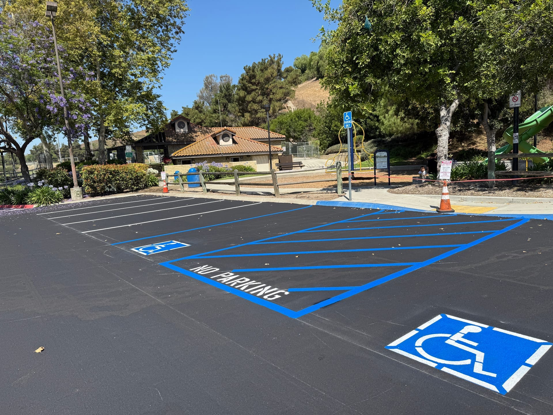 ADA accessible ramp markings