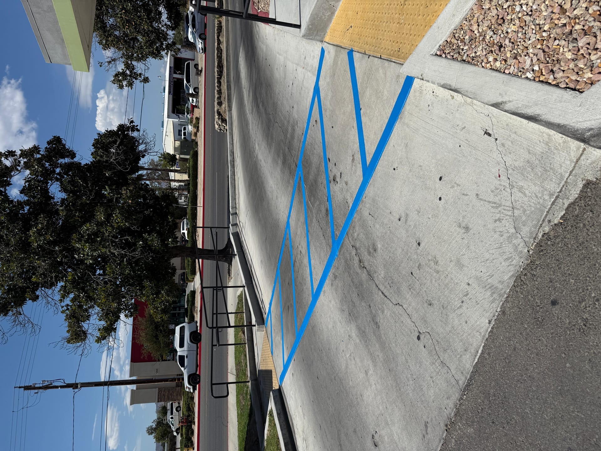 Completed ADA parking markings