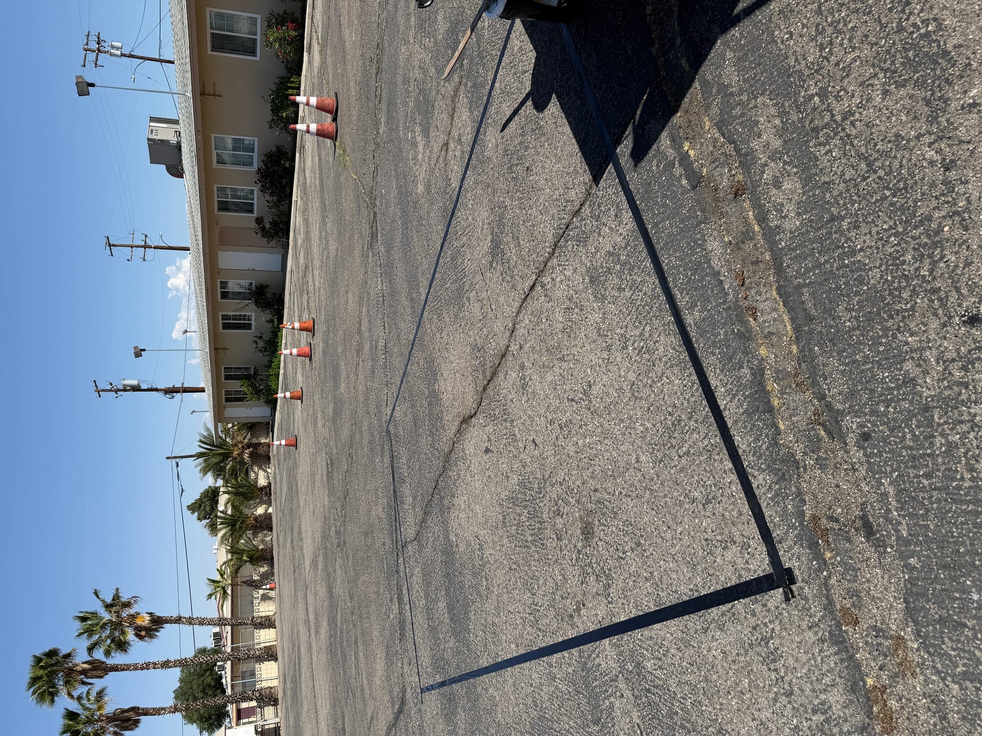 Pavement before free sealcoat sample