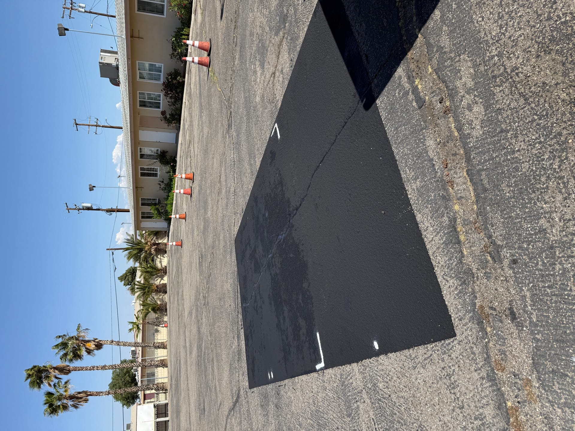 Pavement after free sealcoat sample