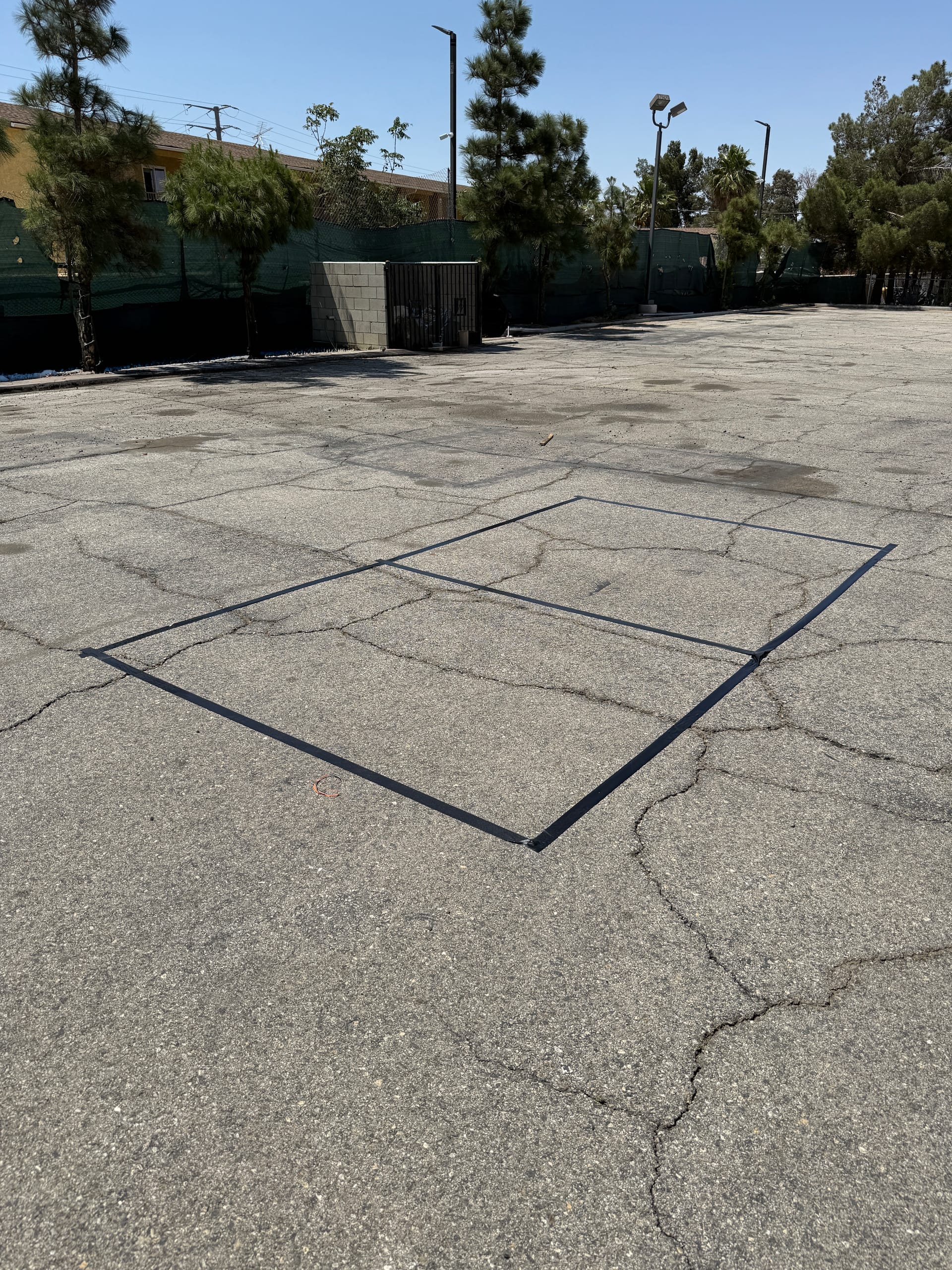 Driveway before sealcoat sample