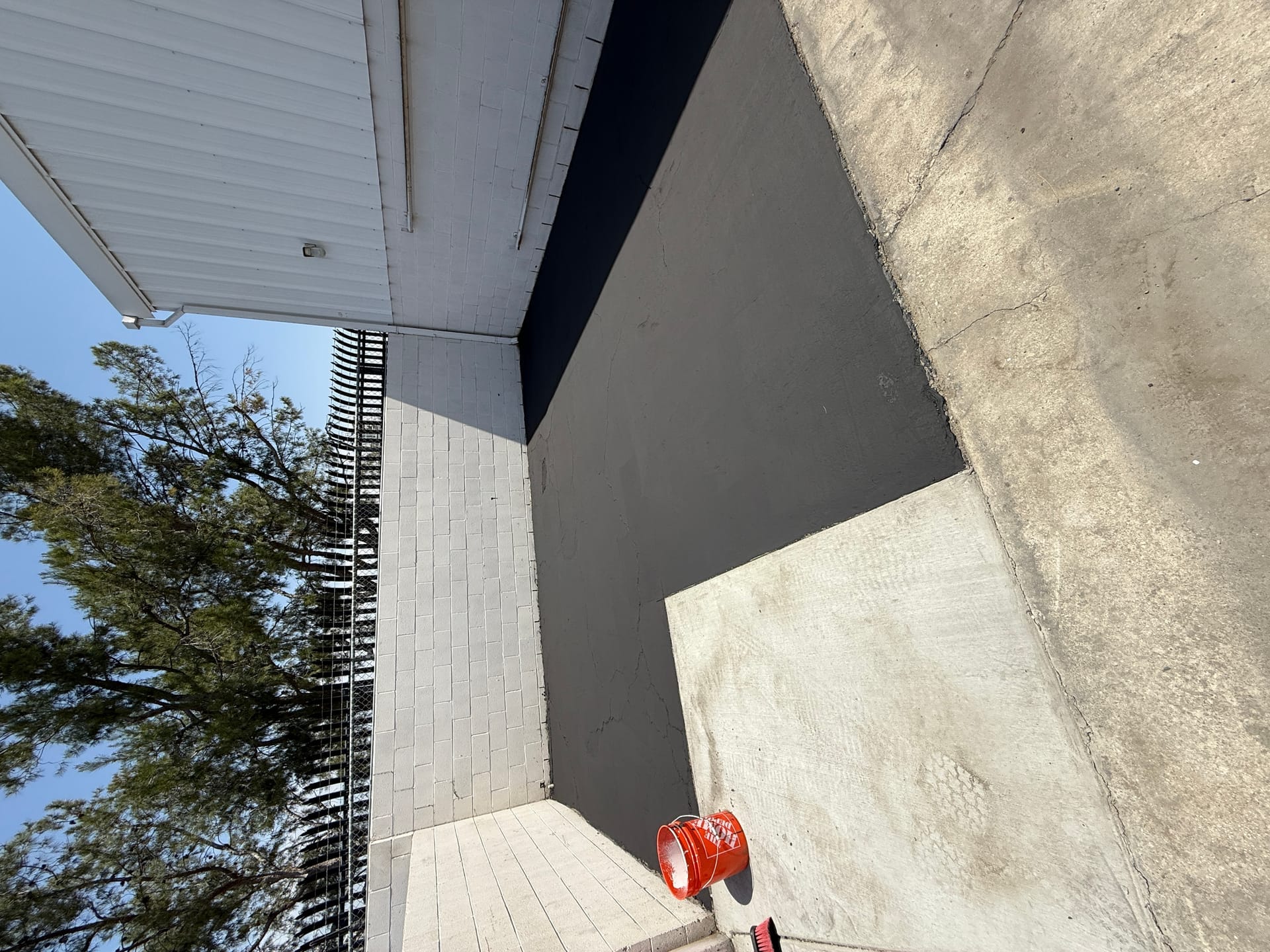 Sealcoating in progress