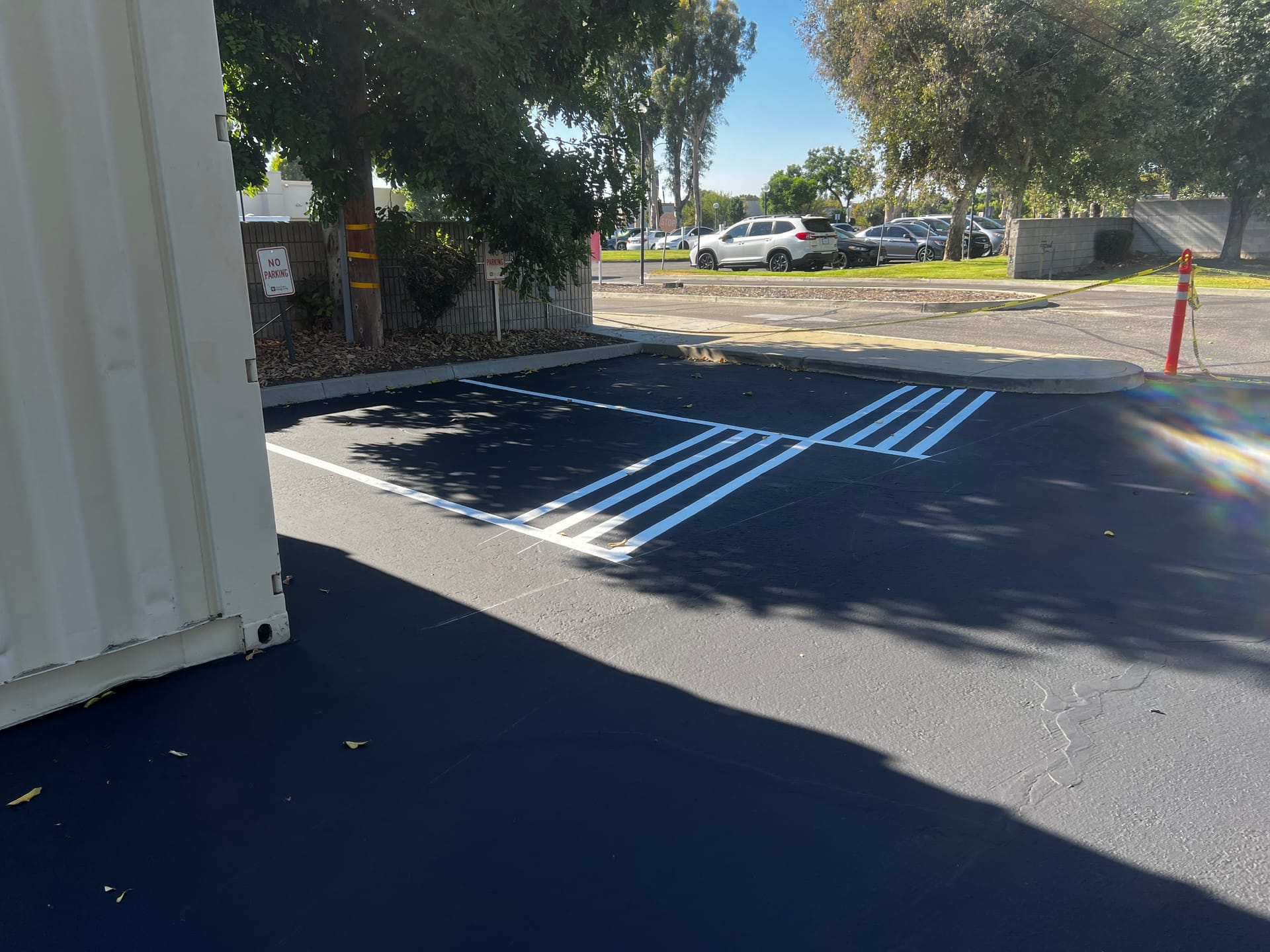 Commercial lot striping