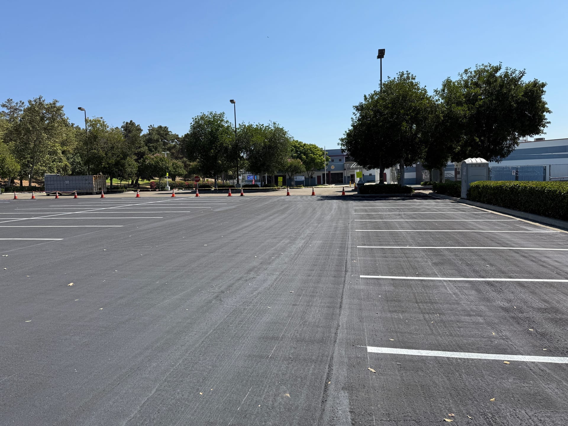 Clean line striping work