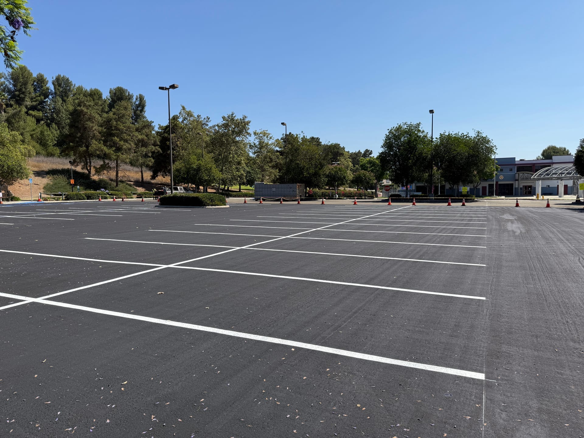 Curb painting and striping