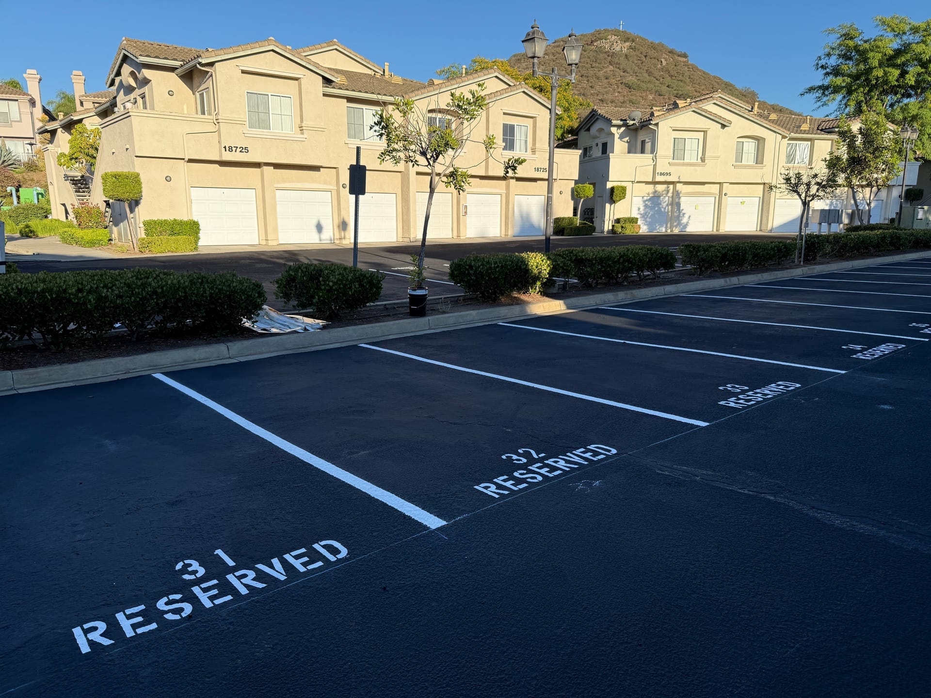 Finished striping project